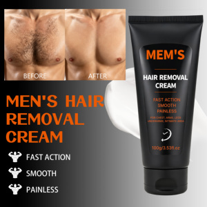Crema depilatoria delicata per uomo, senza irritazioni, per la rimozione dei <span class=keywords><strong>peli</strong></span> intimi, <span class=keywords><strong>del</strong></span> <span class=keywords><strong>petto</strong></span>, delle ascelle e delle gambe. - Product Image 1