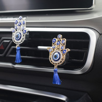 Nouveau Bohème Styles Alliage Moderne Palm Devil Eye Voiture Climatisation Vent Parfum Clip Décoration Intérieur Désodorisant