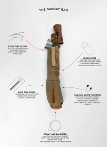 Bolsa de Golf Clásica Vintage para Domingos, Bolsa de Transporte de Palos de Golf Plegable, Ligera y Portátil, de Lona Mejorada Personalizada - Product Image 3