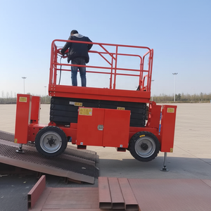 CE Diesel 12m All Terrain Scissor Man Lift Peralatan Penanganan Material Lainnya - Product Image 1