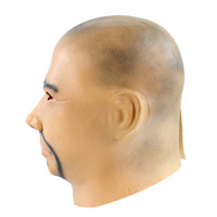 Masque facial squelette en latex noir pour travestissement, accessoires de fête d'Halloween écologiques