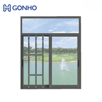 Cadre de fenêtre en aluminium à persiennes modernes GONHO avec double vitrage trempé, design insonorisé coulissant, couleurs personnalisées