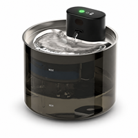 Fontaine à eau rechargeable pour animaux de compagnie 3L, distributeur d'eau sans fil pour chat, noir, commande tactile, fontaine à eau silencieuse
