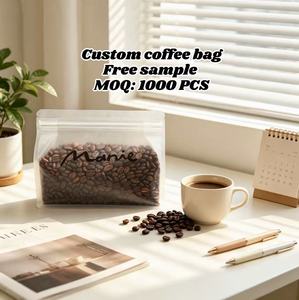 Bolsa <span class=keywords><strong>de</strong></span> Café Transparente Mate Personalizada con Caja, Diseño <span class=keywords><strong>de</strong></span> <span class=keywords><strong>Amor</strong></span> Grabado, Válvula <span class=keywords><strong>de</strong></span> Aire Negra y Cierre Reutilizable, Bolsa <span class=keywords><strong>de</strong></span> Empaque Resistente - Product Image 1