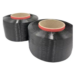 Grs chứng nhận 70d/24F thấp nóng chảy màu đen có độ bền cao 100% <span class=keywords><strong>polyester</strong></span> sợi cho đan may dệt texturized T-Shirts - Product Image 1