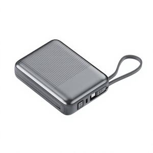 Nouvelle conception de powerbank super mini en plastique 20000mAh avec câble intégré, écran LED, charge rapide, ultra fin, portable - Product Image 4