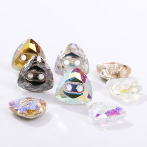 Xichuan chất béo tam giác 2-lỗ flatback ưa thích đá thủ công tinh thể nút Rhinestone Khóa Phụ Kiện may trên quần áo may mặc - Product Image 3