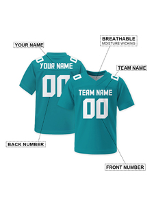 Personalizado niños fútbol americano Rugby varios colores Jersey 100% poliéster duradero transpirable equipo uniforme para juegos de entrenamiento - Product Image 2