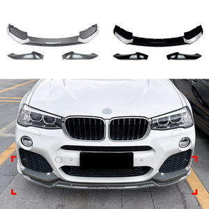 Front Lip Splitter Corner Protector For Bmw X3 F25 X4 F26 Lci M Sport 2014 2017 Piano Black Carbon Fiber Texture Abs Material - Product Image 1