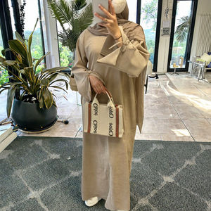 Robes d'hiver élégantes et respirantes du fabricant, 5 couleurs au choix, styles Abaya en velours épais à manches longues pour femmes musulmanes - Product Image 3