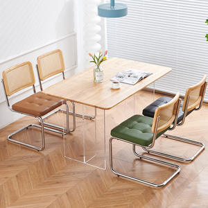 เก้าอี้หวายดีไซน์วินเทจสำหรับห้องเรียนที่บ้านห้องนั่งเล่นทันสมัยคาเฟ่และร้านชานมพนักพิงปรับแต่งได้ - Product Image 1