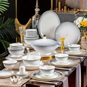 2024 nouvelle fête mariage dîner de famille utiliser combinaison de vaisselle en porcelaine