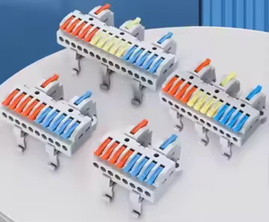 FABRİKA Düşük Fiyatlı Raylı Din Terminal Bloğu Kablodan Kabloya 2 ila 12 1 2 3 4 5 6 7 8 9 12 Pin 32A Yüksek Akım Kompakt Bağlantı Elemanı - Product Image 5