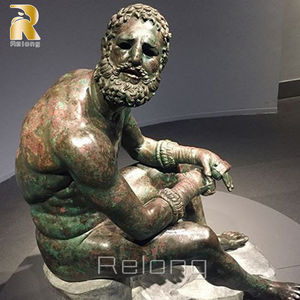 Statue de Boxeur au Repos en Bronze, Art Grec Célèbre, Taille Réelle - Product Image 3