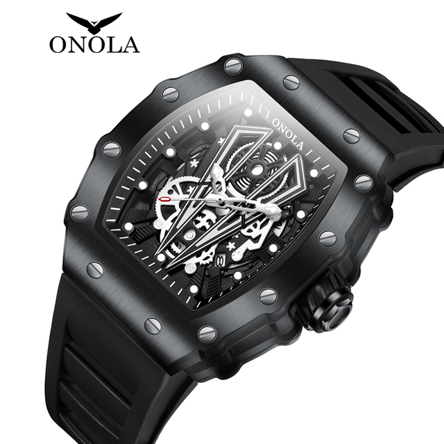 Onola 3826 Men's Brand Business Watch Fashion Sports Leisure Unique Luxury Men Clock Quartz Wristwatch for Man Boy Montre Homme