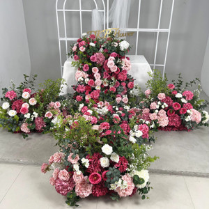 Vente chaude fleurs artificielles chemin de table coloré chemin de fleur pour pièce maîtresse - Product Image 2