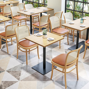 เฟอร์นิเจอร์เชิงพาณิชย์ที่กําหนดเองโรงอาหารสไตล์นอร์ดิกร้านอาหารฟาสต์ฟู้ดโต๊ะกาแฟโลหะโต๊ะร้านอาหารสําหรับร้านกาแฟ - Product Image 3