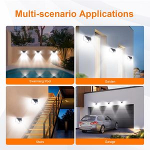 Lampe murale solaire LED extérieure étanche avec détecteur de mouvement, éclairage haute luminosité pour jardin, rue, cour - Product Image 6