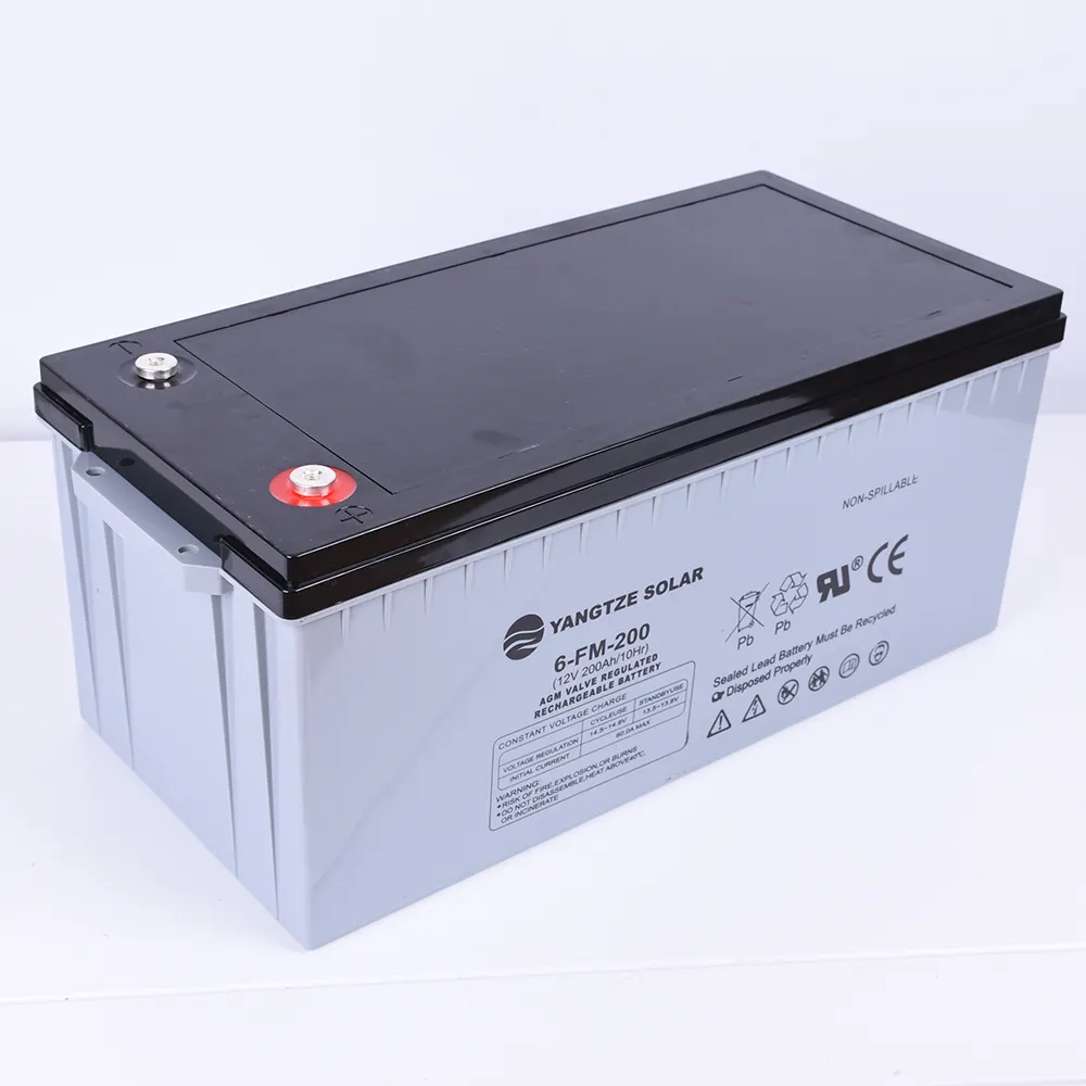 Batterie 12v, 200ah, pour système solaire à cellules sèches