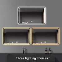 Miroir Mural LED Intelligent Moderne pour Salle de Bain avec Fonction Anti-Buée, Commande Tactile, Étanche IP44, Idéal pour la Maison - Nouveauté !