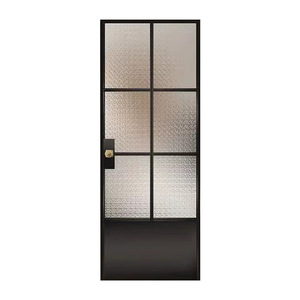 Puerta arqueada de aluminio estilo francés para baño, puerta estrecha de granero para cocina, puerta de tienda, para tiendas de ropa de estilo francés de celebridades de internet - Product Image 5