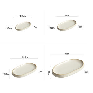 จานเสิร์ฟเซรามิกสไตล์นอร์ดิกจานทรงรีจานปลาสไตล์ญี่ปุ่นแบบวางบนโต๊ะอาหารรักษ์โลกสำหรับมื้อค่ำ - Product Image 6