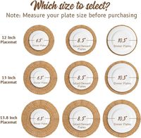 Set de table bohème en écorce de maïs naturelle, tissé à la main, minimaliste, 38 cm, résistant à la chaleur, antidérapant, écologique, durable, pour restaurant et maison