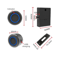 EVERGOOD Nouveau Design # Serrures électroniques biométriques à capteur d'empreintes digitales ZC01 fonctionnant sur batterie, utilisées pour les armoires et les tiroirs