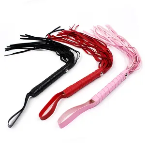 Sexy Whip Leather PU Harness Handle Whip Cosplay Accessories BDSM SM Flogger Sex Toys Spanking Whip