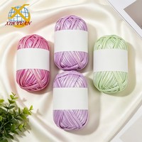 Fil de tissu nano brillant et coloré pour le crochet et le tricot manuel DIY, idéal pour la confection de sacs artisanaux et la décoration intérieure