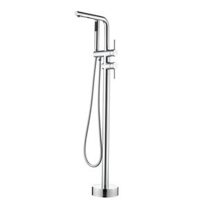 Conjunto de Bañera y Ducha de Lujo Moderno Cromado Negro de Latón de Grado A para Hotel - Product Image 1