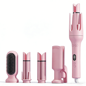<span class=keywords><strong>Fer</strong></span> à <span class=keywords><strong>boucler</strong></span> tout-en-un entièrement automatique avec têtes interchangeables, multifonction pour boucles volumineuses et effet œuf. - Product Image 1