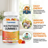 Complément alimentaire multivitaminé bio en gommes pour la croissance des cheveux et le soutien immunitaire, végétalien, vente en gros, pour enfants et adultes