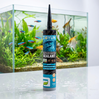 ZhongGuiYuan Mastic silicone transparent à séchage rapide, résistant aux acides, colle étanche pour verre, spécial aquarium et bassin à poissons, emballage spécial