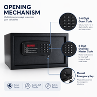 Honeyson Coffre-fort de sécurité numérique sécurisé pour ordinateur portable 15-17 pouces Conception métallique portable pour hôtels Fournisseur d'hôtels