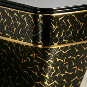Inodoro de Pared de Estilo Medio Oriente, Lujoso, Dorado, Electrochapado, Cuadrado, de Cerámica, para Decoración de Palacios - Product Image 3