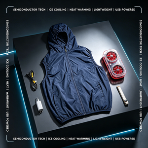 Gilet rinfrescante estivo OEM con cerniera, ecologico, ad asciugatura rapida, impermeabile, per lavoro e attività all'aperto - Unisex - Product Image 4