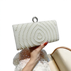 New European American Fashion Evening Wedding Bridesmaid Gift Shoulder Ball <b>Clutch</b> Bag Pearl Beads Decoration Spring Tanjing - Product Image 1