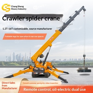 Grue araignée sur chenilles pour entrepôt intérieur, travaux en hauteur, pliable, double usage (huile et électricité), 5 tonnes, 12 tonnes - Product Image 5