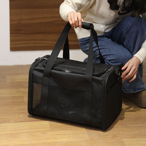 Alta calidad plegable transpirable Oxford malla avión aprobado mascotas portador portátil hombro bandolera gato perro bolsa de transporte - Product Image 3