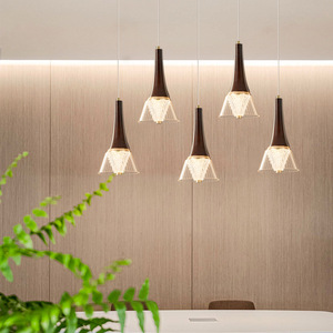 Lámpara colgante moderna de tres cabezas con LED para comedor, barra de bar, lámpara colgante de línea larga, control de interruptor E27 - Product Image 2