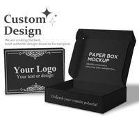 Caja de Envío para Regalos, Cargador y Estuche de Teléfono Negro de Lujo Personalizado al por Mayor