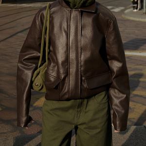 Veste Oversize en Similicuir OEM, Tenue Décontractée avec Logo, Fabricant pour Femmes et Hommes, Pièce Unique - Product Image 1