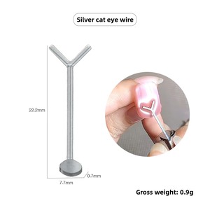 Varita con Efecto Ojo de Gato en Forma de Y Viral 2025 para Uñas, Diseño de Corazón y Gato para Arte de Uñas, Láminas de Hierro Intercambiables para Uñas - Product Image 1