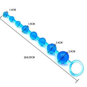 Tapón de cuentas anales súper largas Vendedor superior Tapón de goma colorido Perla de cristal Cuentas anales largas para hombres Juguetes sexuales femeninos - Product Image 4