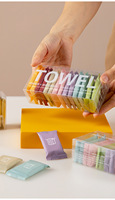 Serviettes Non Tissées Compressées Mini Portables Jetables, Grandes et Douces, pour les Mains et le Visage, Idéales pour la Maison, l'Extérieur, les Voyages, le Camping, la Randonnée et le Sport