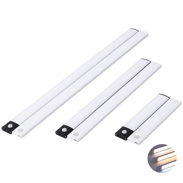 Modern Cabinet Light LED Motion Sensor Night Light Thin USB Rechargeable Dimmable Lamps Kitchen Bedroom Closet Wardrobe Lighting