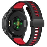 Tali Jam Tangan Olahraga Silikon Lipat Dua Warna Bergaya dengan Pengunci untuk Garmin Forerunner 970