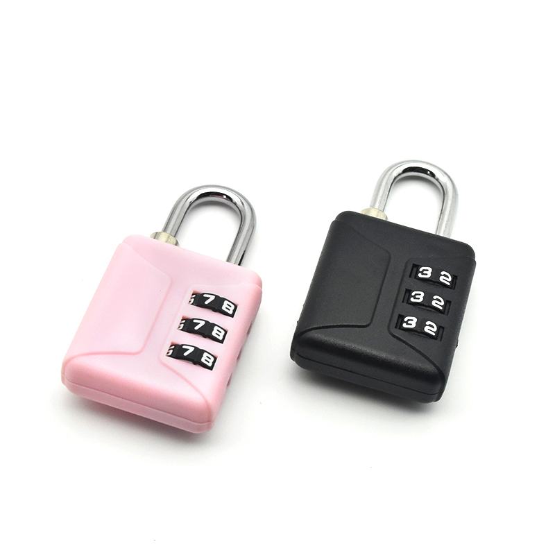 Candado 3-Digit ABS Mini Travel Luggage Lock Plastic Combination Safety Code Number Padlock for Miniature Locks