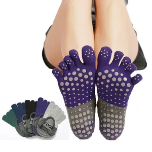 Calcetines antideslizantes para mujer, medias de Yoga con 5 dedos del pie, para Pilates, Ballet, danza y Pilates